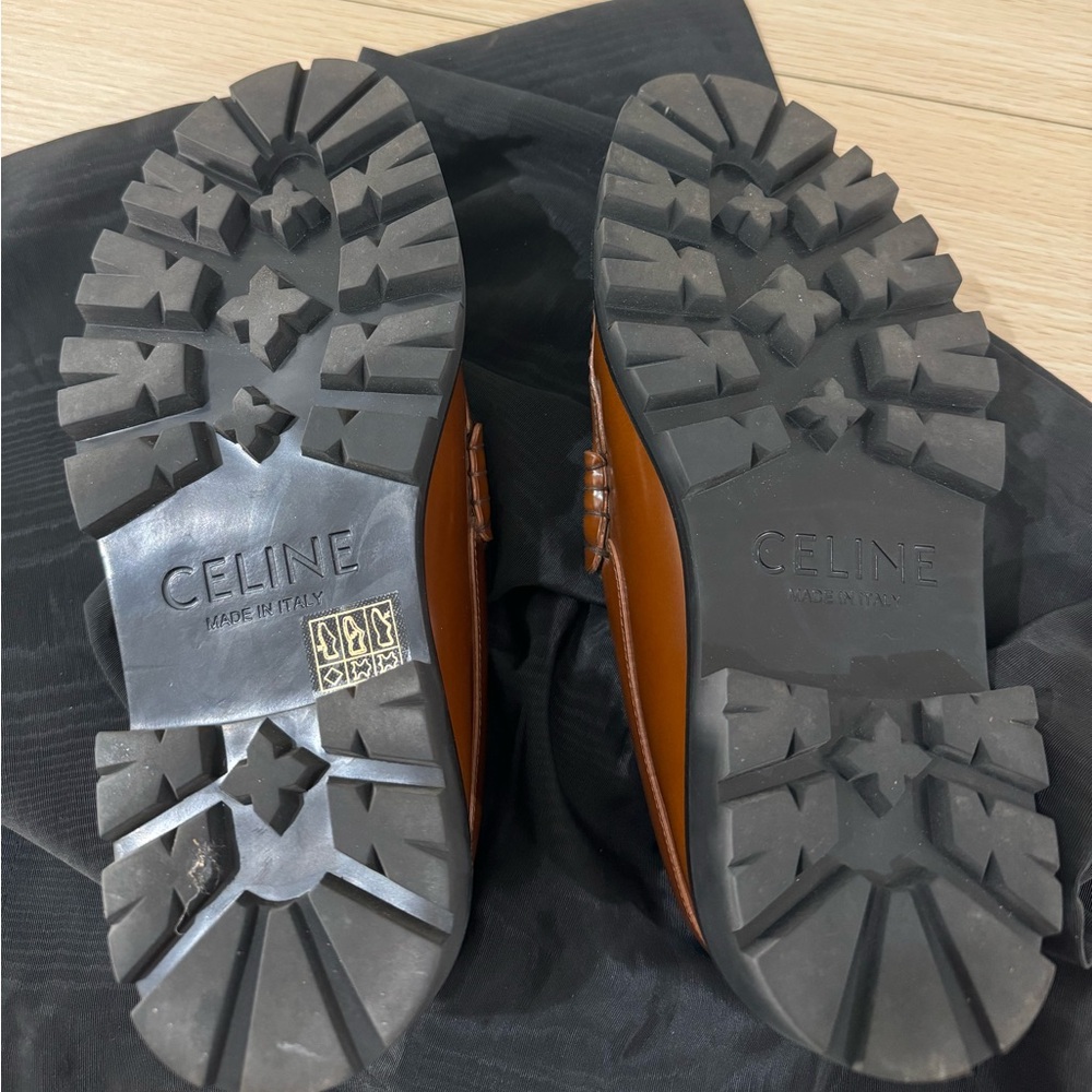 Celine Brown and Cream Women's Loafers - Picture 3 of 4